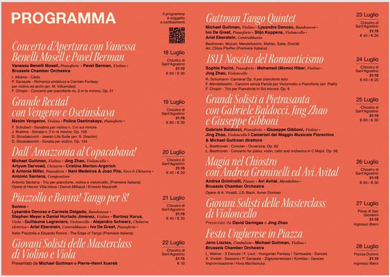 Program Pietrasanta in concerto